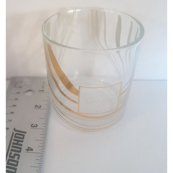 Calvin Klein 4” Whiskey Glass Candle Holder Votive Designer NO CANDLE Ness Frag - Picture 6 of 10